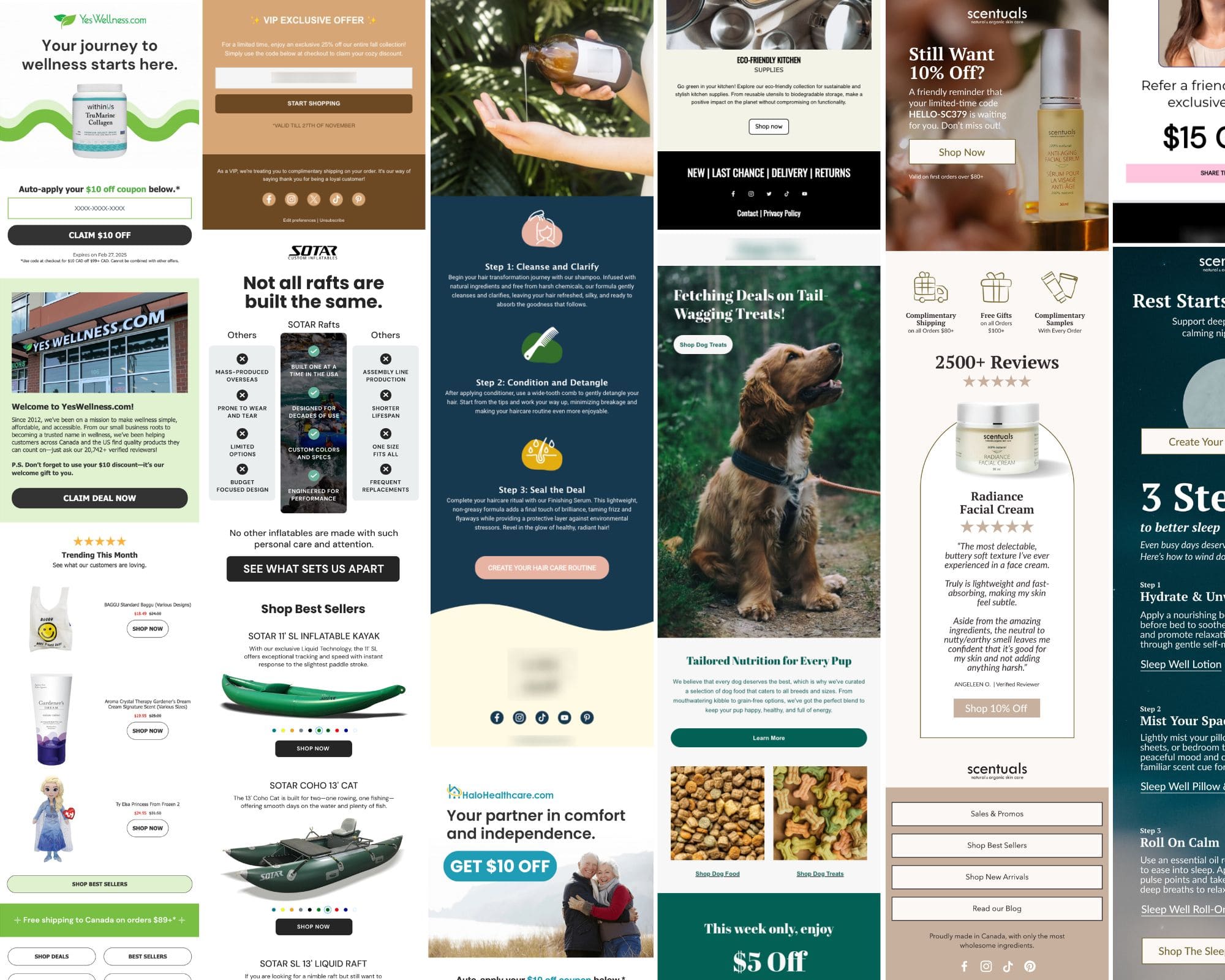 lustre lagoon agency email design examples